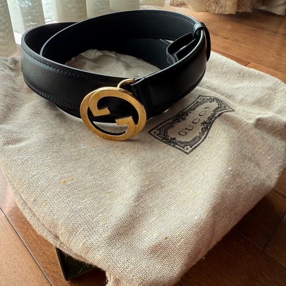 Gucci interlocking G black belt with gold hardware size 95 main image 4